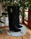 Bota Negra Con Brillo